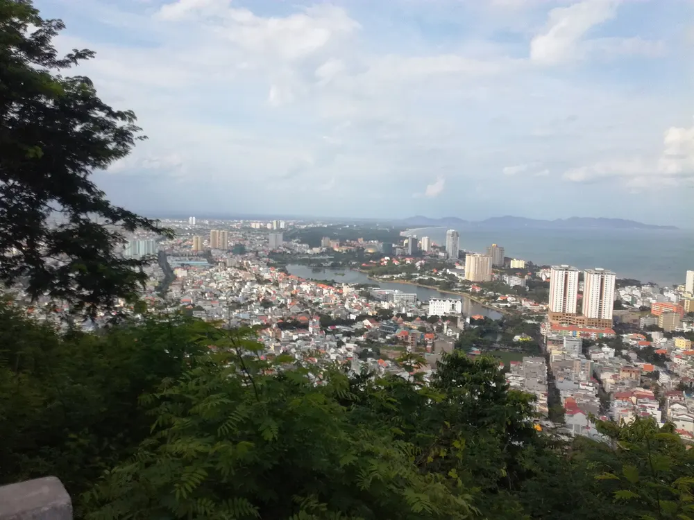 View over Vũng Tàu city and the sea from the lighthouse hill