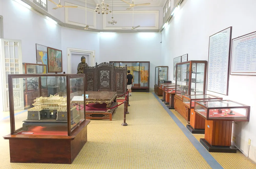 Display cases in a gallery of the Museum of Vietnamese History, Ho Chi Minh City