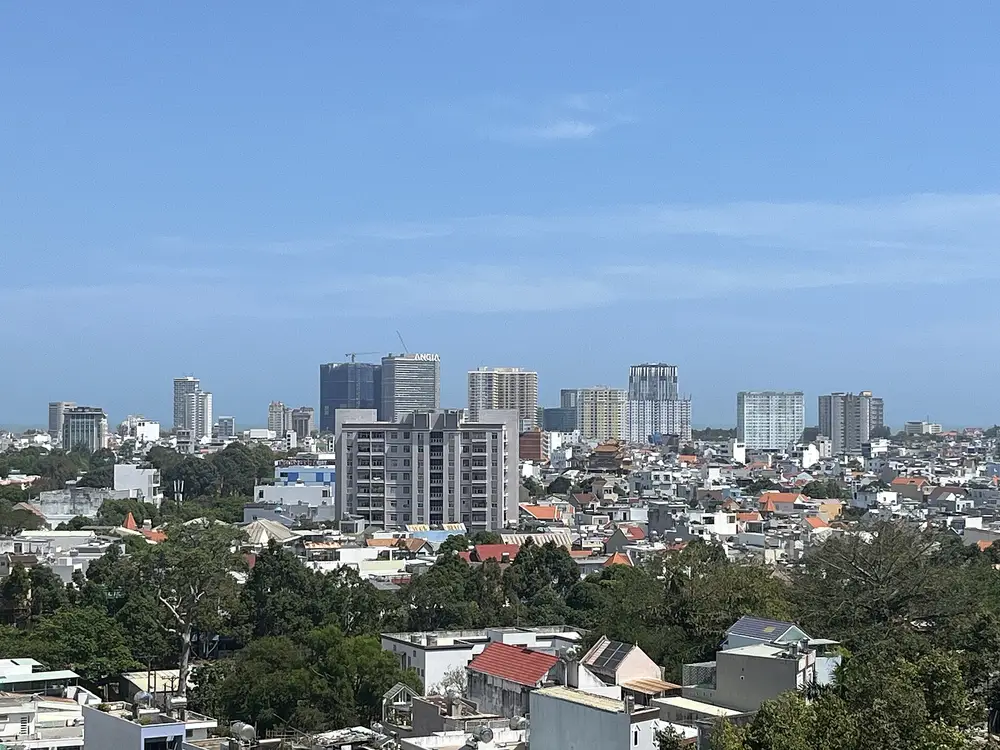 Vũng Tàu city and coastline seen from Núi Lớn (Big Mountain)