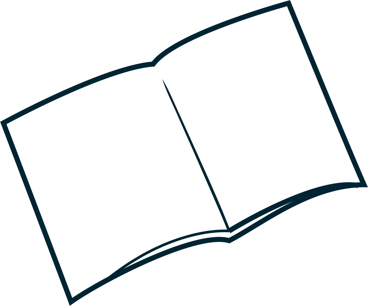 Simple drawing of an open notebook